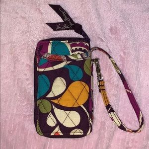 Vera Bradley quilted wristlet wallet. Purple